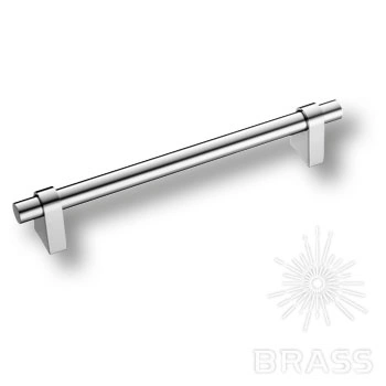 Brass Ручка рейлинг 8951 0160 CR-CR глянцевый хром/глянцевый хром 160 мм фото 1