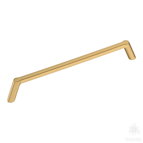 alt=Купить Ручка скоба 391-160-Champagne Gold матовая латунь 160 мм Brass. Мебельная фурнитура оптом и в розницу."