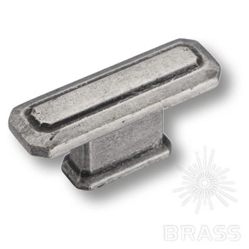 Brass Ручка кнопка 4101 016MP14 старое серебро 16 мм фото 1