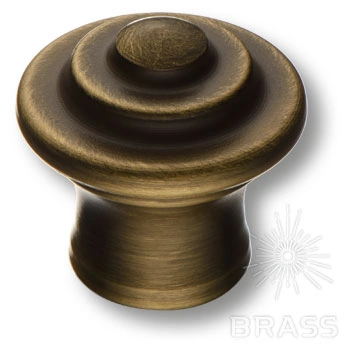 Brass Ручка кнопка 1934 0026 ABM состаренная латунь фото 1
