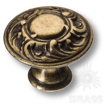 Brass Ручка кнопка 15.352.01.12 античная бронза фото 1