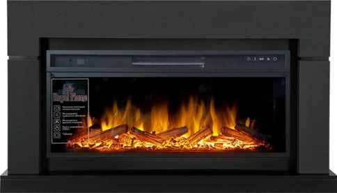 Каминокомплект Lindos Graphite Grey (Ширина 1470мм) с очагом Vision 42 LOG LED фото 2