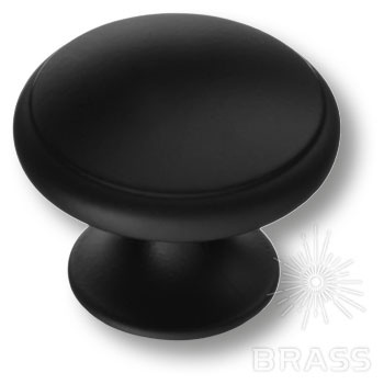 Brass Ручка кнопка RANA-85 черная фото 1