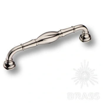 Brass Ручка скоба 4477 0128 PN глянцевый никель 128 мм фото 1