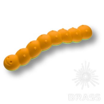 Brass Ручка кнопка детская 481128ST06/ST07 желтая гусеница фото 1