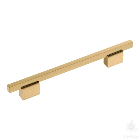 Brass Ручка скоба 2552-011-160 латунь сатинированная латунь 160 мм фото 1