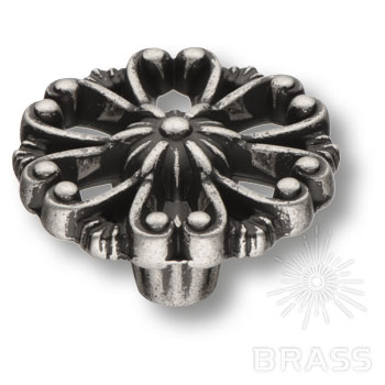 Brass Ручка кнопка 348025MP14 старое серебро фото 1