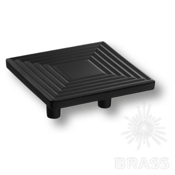 Brass Ручка кнопка 4203 032MP24 чёрный 32 мм фото 1