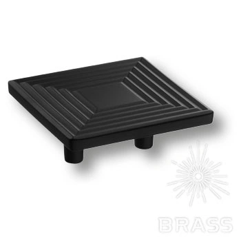 Brass Ручка кнопка 4203 032MP24 чёрный 32 мм фото 1