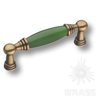 Brass Ручка скоба 1160-40-96-GREEN зелёный / старая бронза 96 мм фото 1