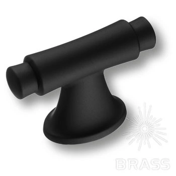 Brass Ручка кнопка модерн 4117 016MP24 черный 16 мм фото 1