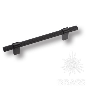 Brass Ручка рейлинг 8774 0128 AL6-AL6 чёрный 128 мм фото 1