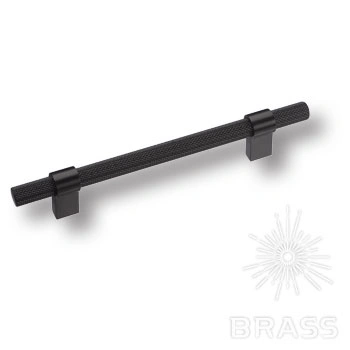 Brass Ручка рейлинг 8774 0128 AL6-AL6 чёрный 128 мм фото 1