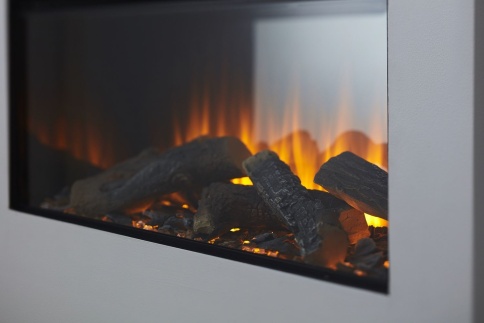 Трехсторонний электрокамин с обогревом BRITISH FIRES New Forest 870 with Signature logs - 870 мм фото 6