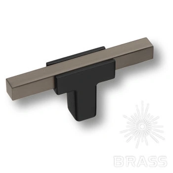 Brass Ручка кнопка 67-Matt Black-Titanium графит-матовый черный фото 1