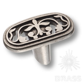 Brass Ручка кнопка 15.371.00.16 старое серебро фото 1