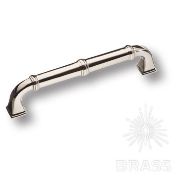 Brass Ручка скоба 4224 0128 PN глянцевый никель 128 мм фото 1