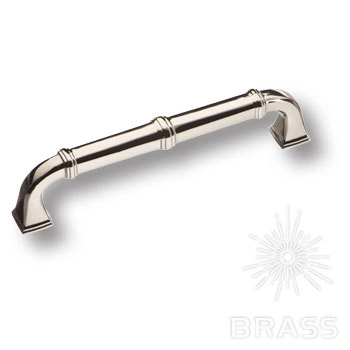 Brass Ручка скоба 4224 0128 PN глянцевый никель 128 мм фото 1