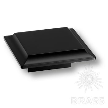 Brass Ручка кнопка 9116 0016 AL6 чёрный 16 мм фото 1