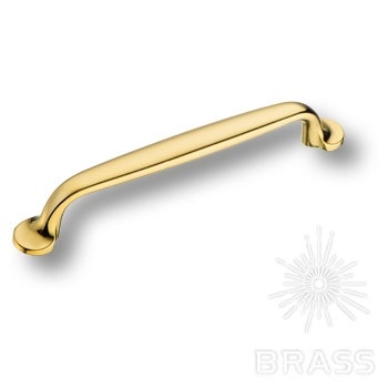 Brass Ручка скоба 7031-100 глянцевое золото 128 мм фото 1