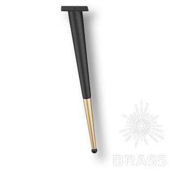 Brass опора мебельная KMA-0125-0410-B13-C25 Black/Matt Gold черный/матовое золото 410 мм фото 1