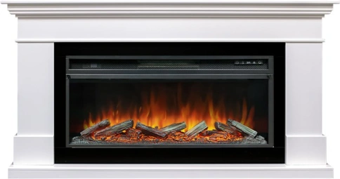 Каминокомплект California - Белый (Высота 850 мм) с очагом Vision 42 LOG LED фото 1