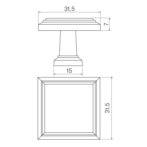 Ручка кнопка RM-17201-02 матовый никель фото 3