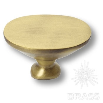 Brass Ручка кнопка 07110-013 латунь состаренная латунь фото 1