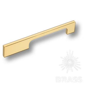 Brass Ручка скоба 6650 0128 GL глянцевое золото 128 мм фото 1