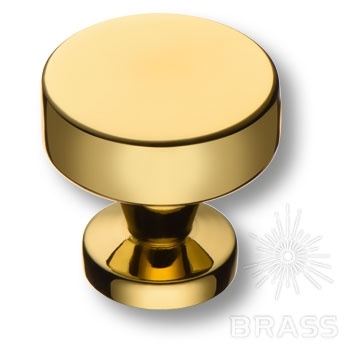 Brass Ручка кнопка 30-Gold глянцевое золото фото 1