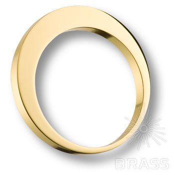 Brass Ручка кольцо 6530 0080 GL глянцевое золото 32 мм фото 1