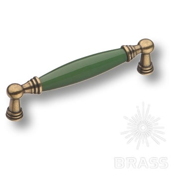 Brass Ручка скоба 1160-40-128-GREEN зелёный / старая бронза 128 мм фото 1