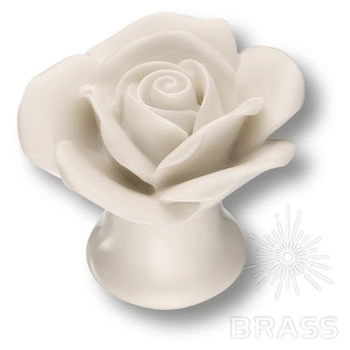 Brass Ручка кнопка 3060-WHITE белый фото 1