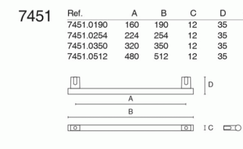 Brass Ручка рейлинг модерн 7451.0510.017 шелковый никель 480 мм фото 2