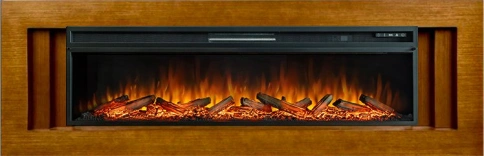 Каминокомплект Line 60 - Орех с очагом Vision 60 LOG LED фото 1