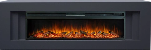 Каминокомплект Line 60 - Серый графит с очагом Vision 60 LOG LED фото 1