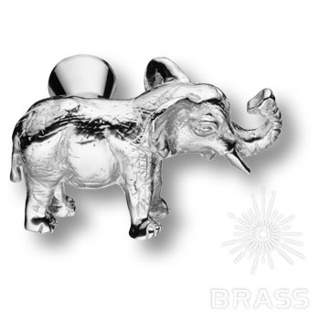 Brass Ручка кнопка 07121-519-R латунь глянцевый хром с белой патиной фото 1