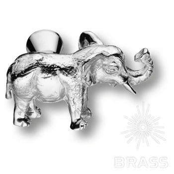 Brass Ручка кнопка 07121-519-R латунь глянцевый хром с белой патиной фото 1