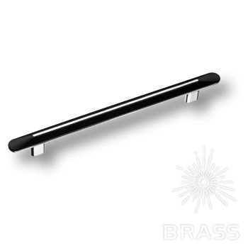 Brass Ручка скоба 2330 0192 LUNGO Chrome/Matt Black глянцевый хром 192 мм фото 1