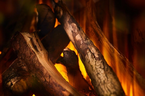 Трехсторонний электрокамин с обогревом BRITISH FIRES New Forest 870 with Deluxe Real logs - 870 мм фото 2