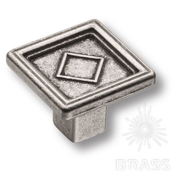 Brass Ручка кнопка 15.320.00.16 старое серебро фото 1
