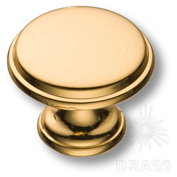 Brass Ручка кнопка 15.330.24.19 глянцевое золото 24K фото 1