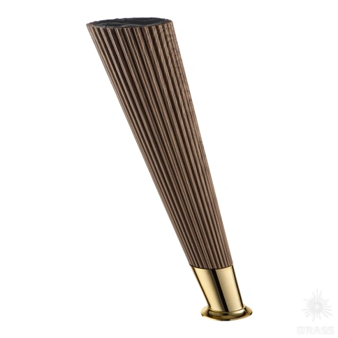 Brass Опора мебельная SUIT 3510 0230 Brown/Metalized Gold коричневый/глянцевое золото 230 мм фото 1