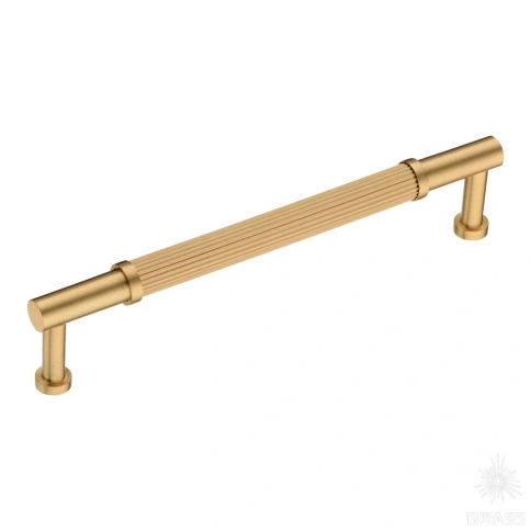 Brass Ручка скоба 25125-011-160 латунь сатинированная латунь 160 мм фото 1