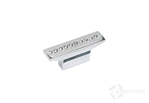 Ручка кнопка RZ404U.016CP глянцевый хром с кристаллами фото 1