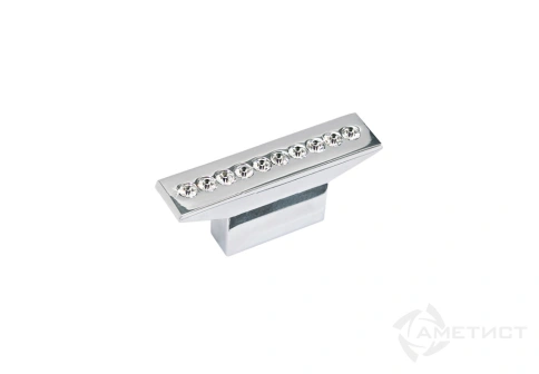 Ручка кнопка RZ404U.016CP глянцевый хром с кристаллами фото 1