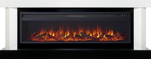 Каминокомплект Vancouver 60 - Белый с черным с очагом Vision 60 LOG LED фото 2
