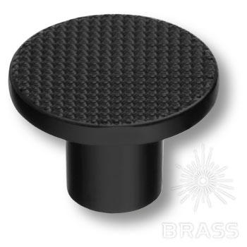 Brass Ручка кнопка 25-Matt Black черный фото 1