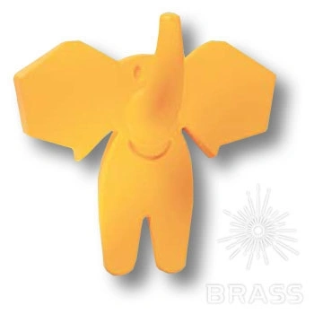 Brass Ручка кнопка детская 463025ST07 слон желтый фото 1