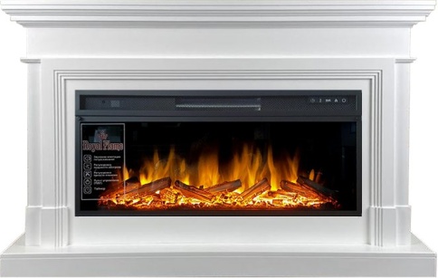 Каминокомплект Coventry - Белый (Ширина 1400 мм) с очагом Vision 42 LOG LED фото 2